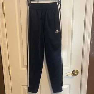 Adidas Kids Navy Joggers with White Stripes